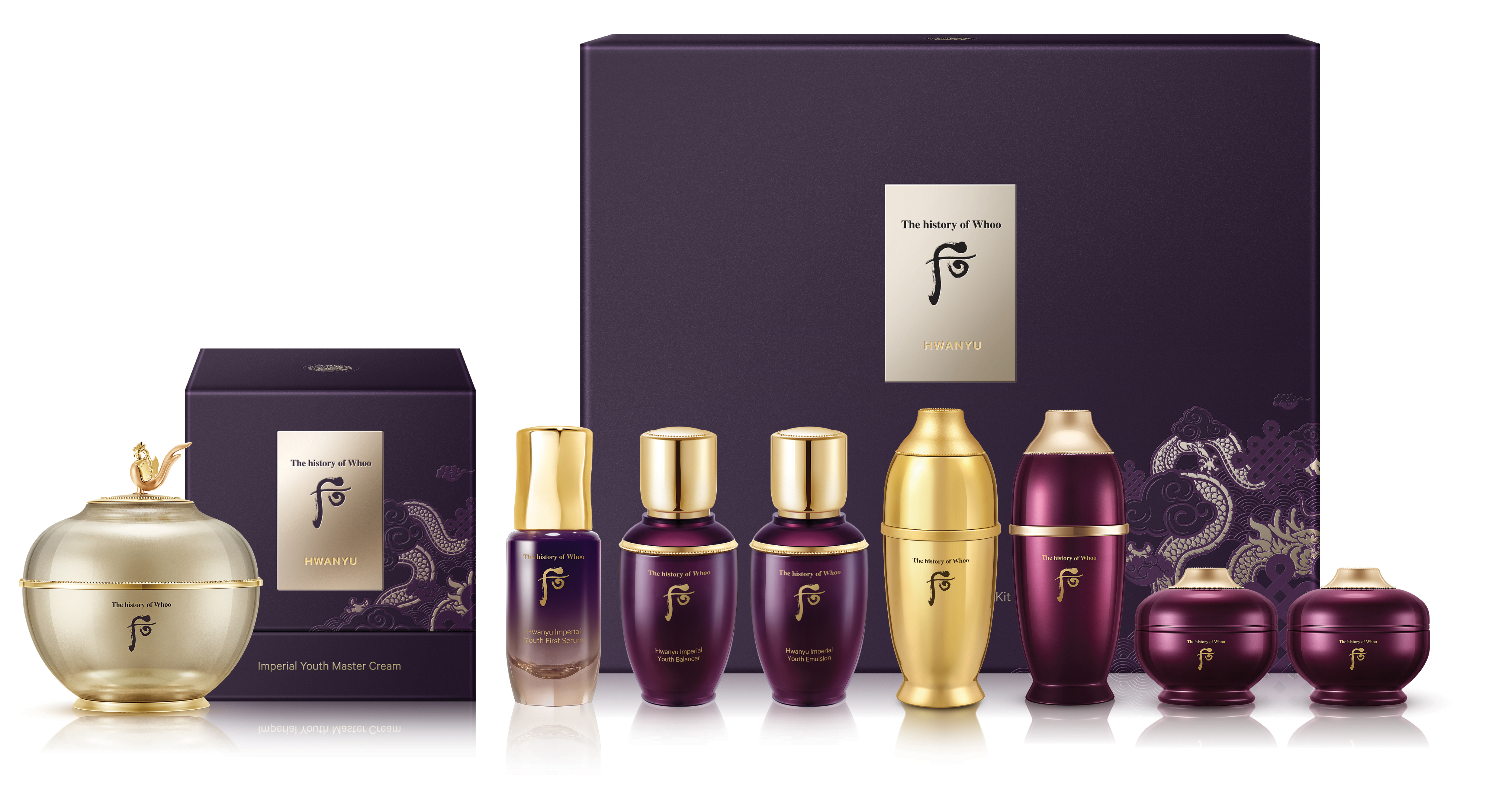 Kem dưỡng tái sinh và trẻ hóa da 10 năm tuổi Whoo Hwanyu Imperial Cream 25ml set 