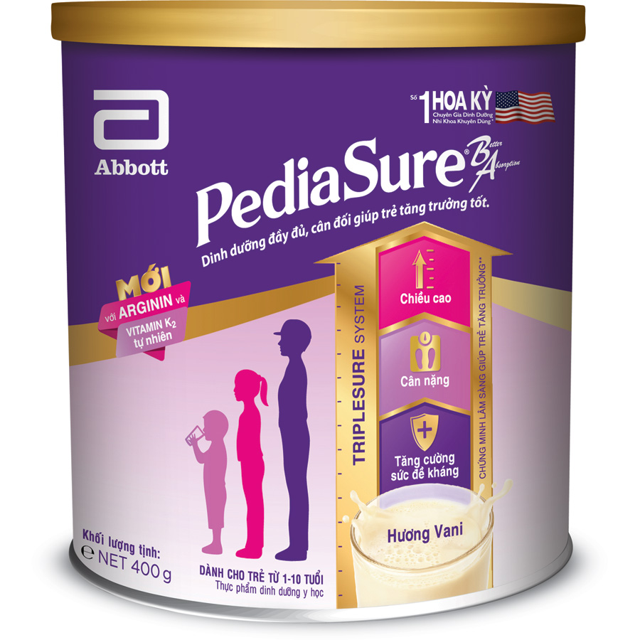 Sữa bột Abbott Pediasure cho trẻ từ 1 - 10 tuổi