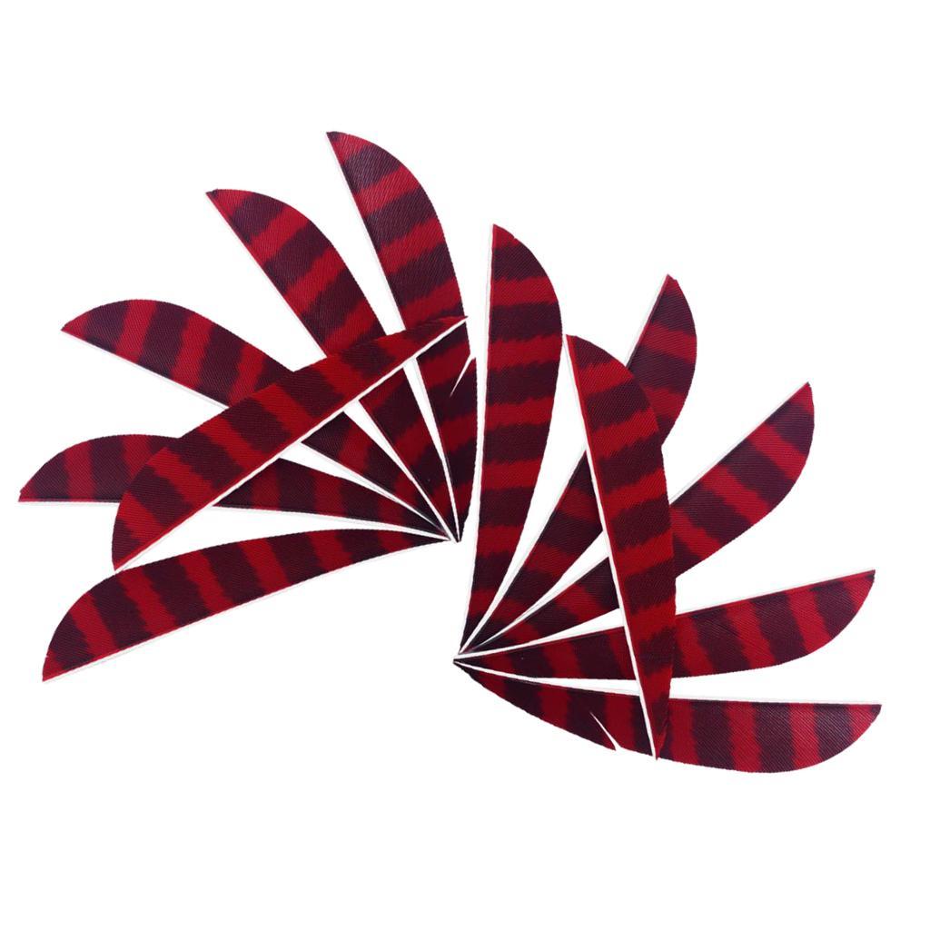12 Pieces Arrow Vanes 4 Inch Plastic Feather Fletching DIY Archery Arrow - 6 Colors for Choose
