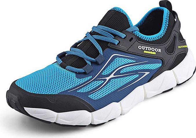 Men's Sports Sneaker Mesh Rubber Splice Breathable Light Running Shoes Tennis Shoes