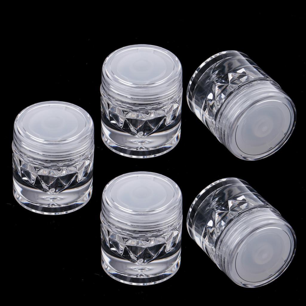Empty Loose Powder Case W/ Sifter Refillable Eyeshadow Blusher Jars 3ml 10x