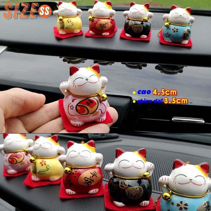 Bộ 5 Mèo Thần Tài Mini May Mắn