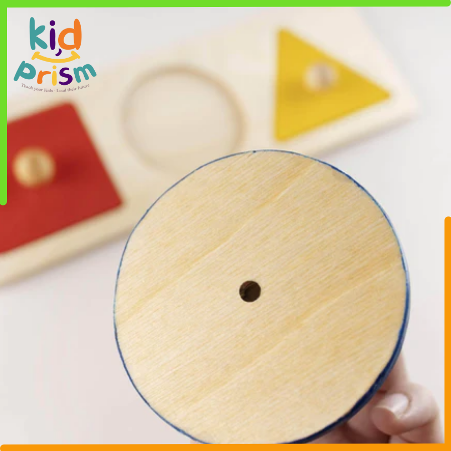 Bảng ghép Montessori hình khối cơ bản dạng bằng gỗ giúp bé phát triển trí não (size nhỏ) (Giáo cụ Montessori)