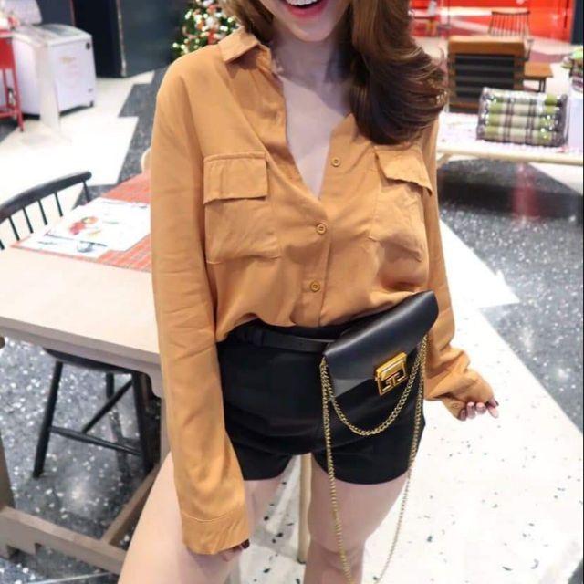 Sét áo sơmi túi hộp quần short