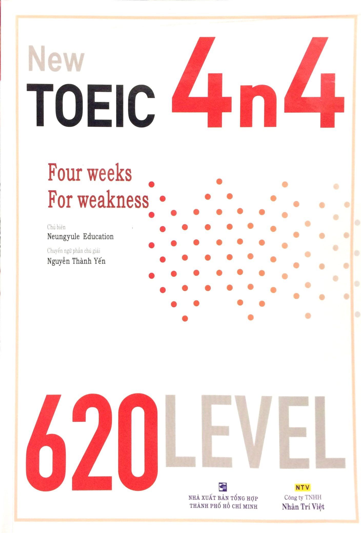 Sách New TOEIC 4n4 - 620 Level (Kèm CD)