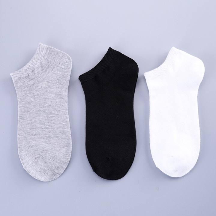 Tất Vớ Trơn Cotton Cổ Ngắn Nam Nữ cao cấp dày dặn khử khuẩn