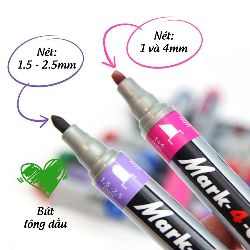 Hộp 10 Bút lông dầu đầu tròn STABILO Mark-4-all PERMANENT (MK651/10)