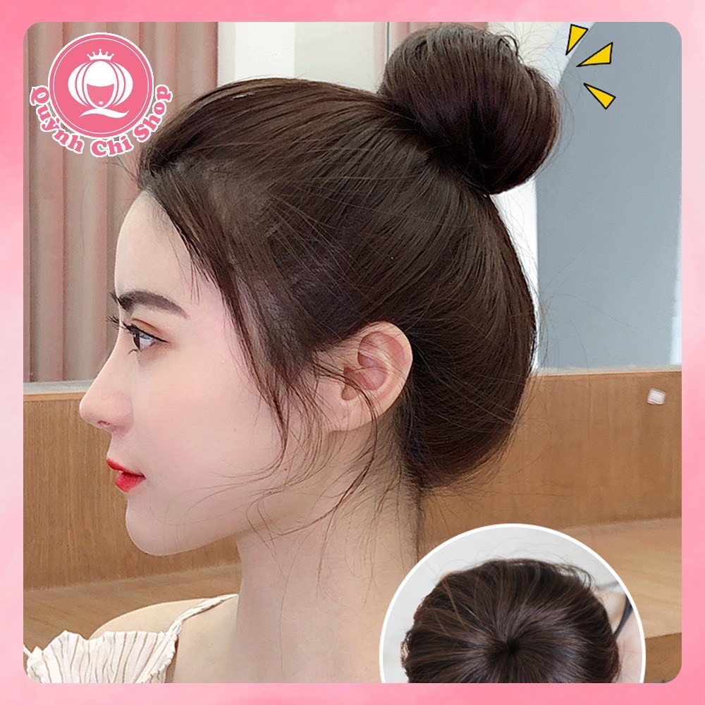BÚI TÓC GIẢ KẸP NGOẠM XOĂN 1/3 ĐẦU TIỂU THƯ VÔ CÙNG TỰ NHIÊN