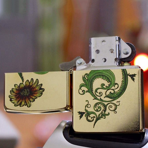 Bật Lửa Zippo 207g Flower Design