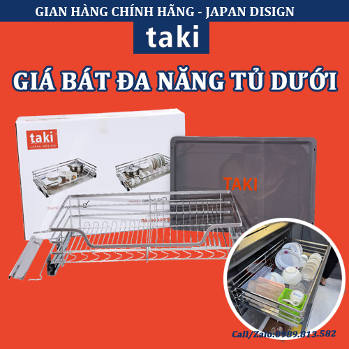 Giá Úp Bát Đĩa Tủ Bếp Dưới INOX 304 Ray Âm Giảm Chấn Cao Cấp