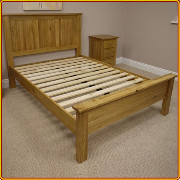 Giường ngủ châu âu Juno sofa gỗ sồi màu tự nhiên