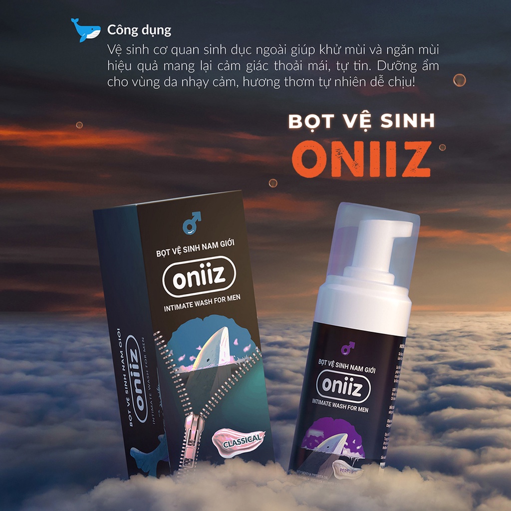 Bọt vệ sinh nam giới Oniiz - Dung dịch vệ sinh nam tạo bọt 100ml