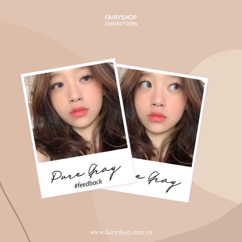 Kính Áp Tròng Pure Gray 14.0mm - Kính Áp Tròng Cao Cấp FAIRY SHOP CONTACT LENS độ 0 đến 8