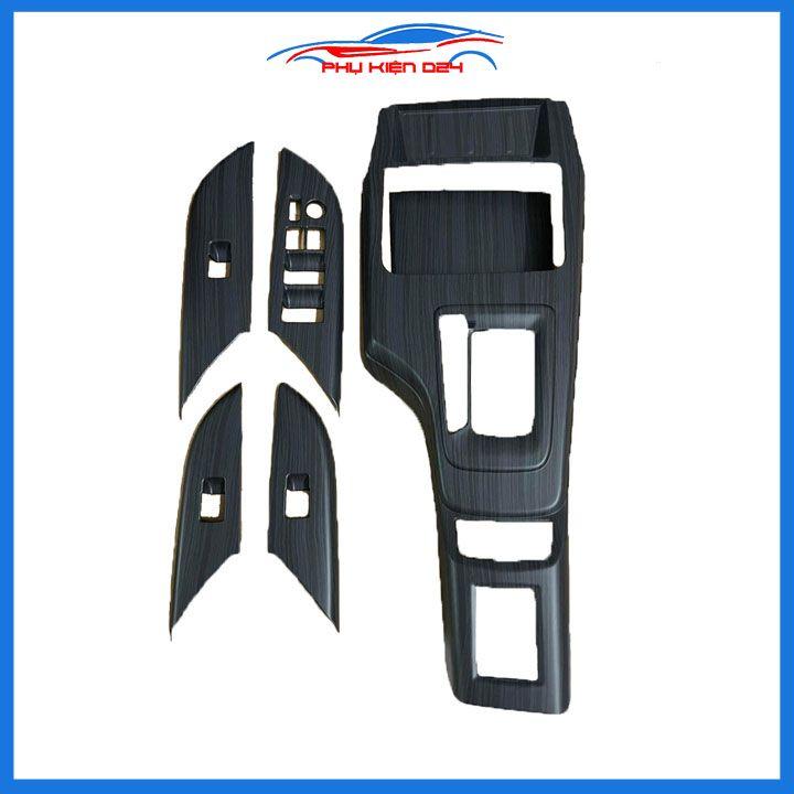 Ốp nội thất cho xe ô tô Fortuner 2017-2018-2019-2020-2021-2022 số tự động nhựa ABS vân đá chống trầy làm đẹp xe