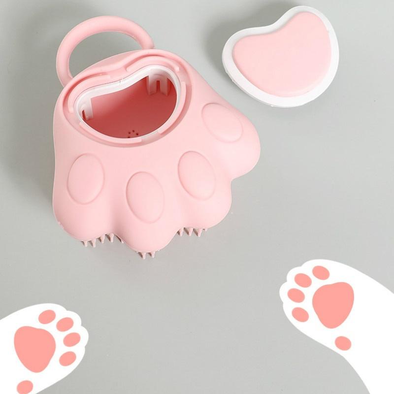 Cartoon Cat Paw Baby Shower Brush Fast Foaming Silicone Scrubbing Artifact Full Body Massage Spa Brush Bathroom Accessory