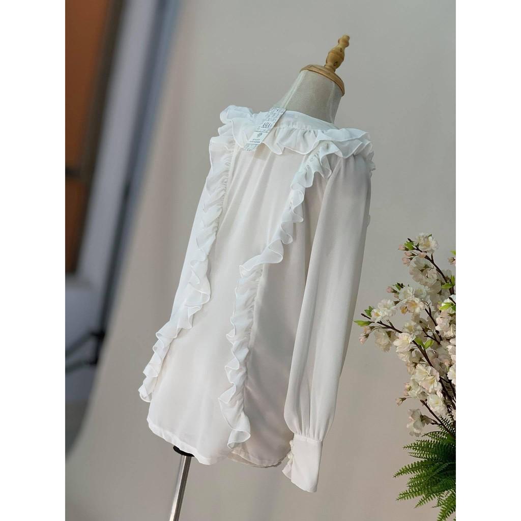 Áo Sơ Mi Thân Bèo Tiểu Thư Chất Voan Tơ Sang Chảnh