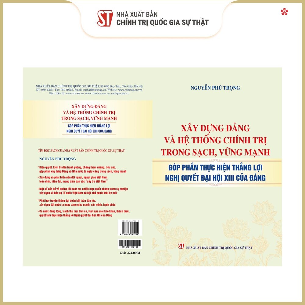 Xây dựng Đảng và hệ thống chính trị trong sạch, vững mạnh góp phần thực hiện thắng lợi nghị quyết Đại hội XIII của Đảng - bản in 2024
