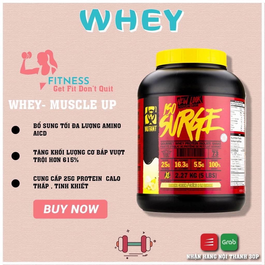 Sữa Dinh Dương Tăng Cơ Nuôi Cơ Phục Hồi Cơ Bắp Whey Isolate Mutant Iso Surge 5lbs (2,3kg)