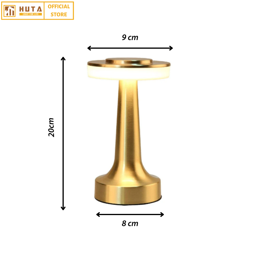 Đèn Led Để Bàn Quầy Bar Nhà Hàng HUTA RESDIA1 Cảm Ứng Tích Điện, Điều Chỉnh Ánh Sáng Vàng, Trang Trí Quán Bar, Nhà Hàng, Quán Cà Phê