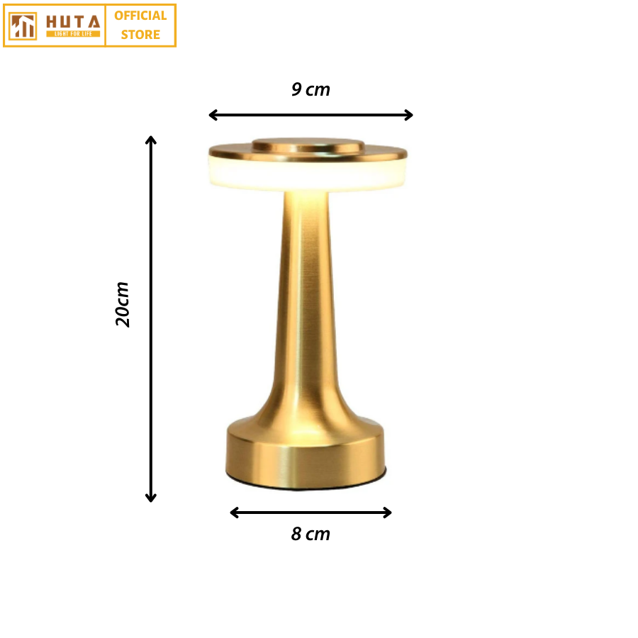 Đèn Led Để Bàn HUTA RESDIA Cảm Ứng Tích Điện, Điều Chỉnh Ánh Sáng Vàng, Trang Trí Quầy Bar, Nhà Hàng, Quán Cà Phê, Đèn Ngủ