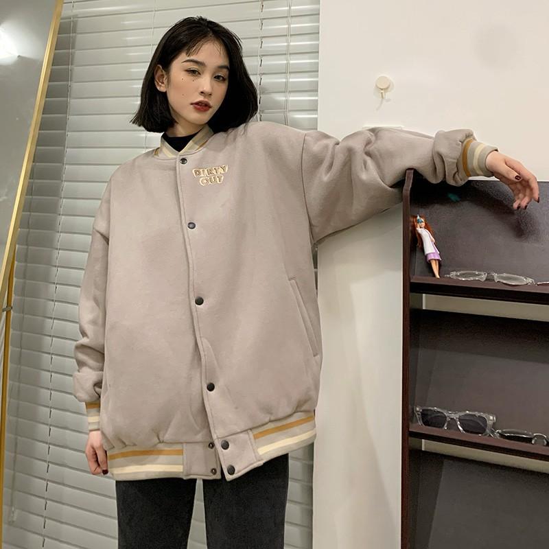 Áo bomber nữ form rộng, áo khoác nữ bóng chày form rộng mặc nhà đi chơi đi học oversize thời trang ulzzang hàn quốc