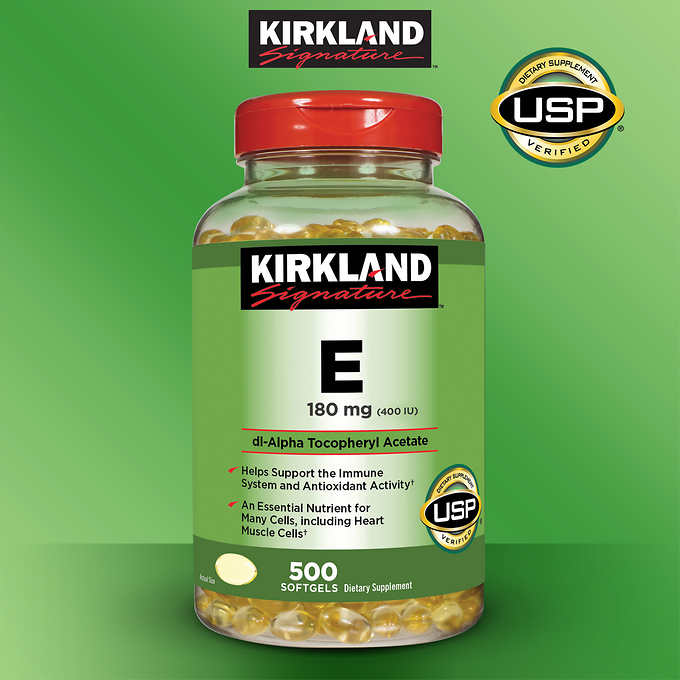 Viên Uống Vitamin E Kirkland Vitamin E 400 I.U 500 Viên - Hỗ Trợ Làm Đẹp Da & Chống Lão Hóa