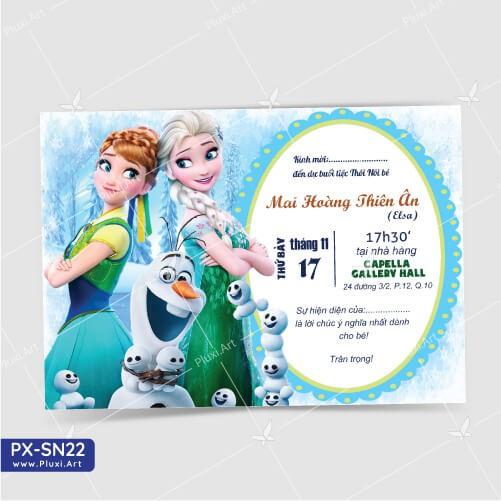 Thiệp thôi nôi – sinh nhật theo yêu cầu Pluxi