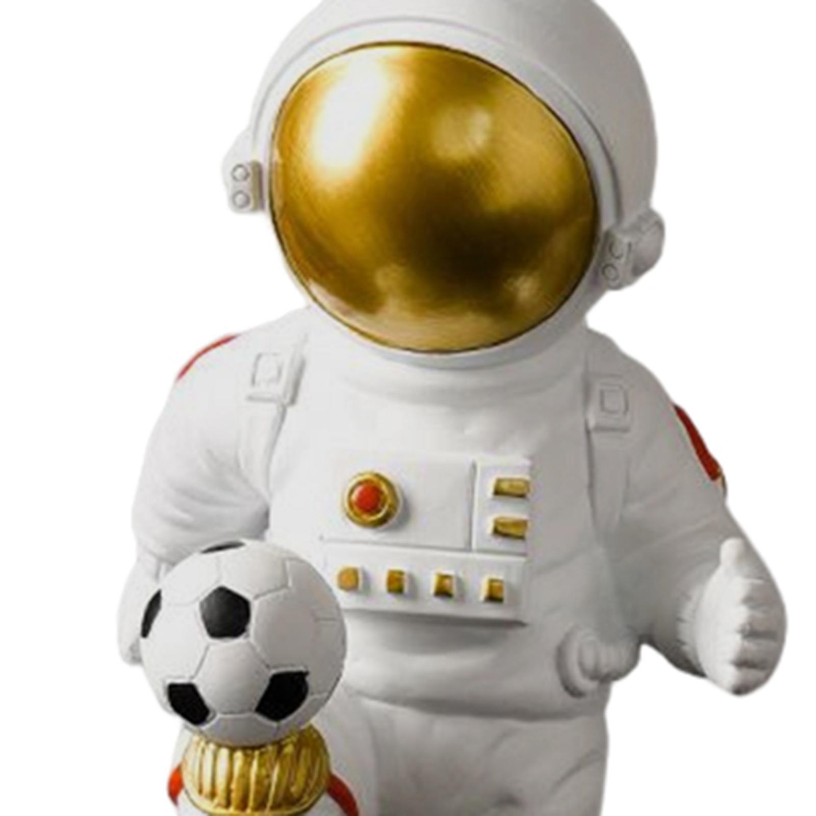 2pcs Astronaut Statue Craft Sculpture Ornament Gift Home Decor Bookshelf