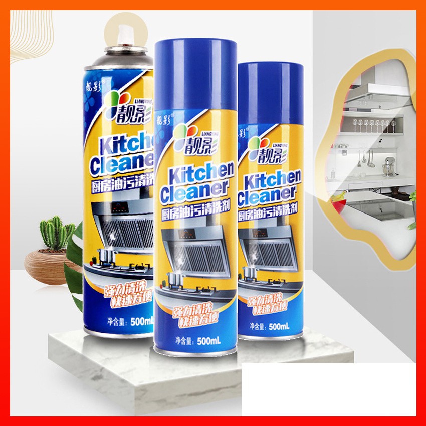 Bình xịt tẩy rửa dầu mỡ nhà bếp đa năng 500ml dạng bọt an toàn, siêu tiện dụng mã BX01-XANH