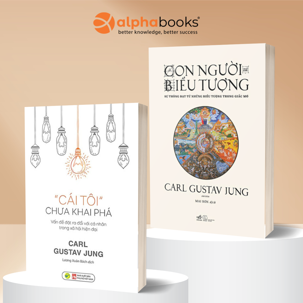 Bộ Sách Kinh Điển Khai Phá Nội Tâm Cùng Carl Jung: Con Người Và Biểu Tượng - Nhã Nam + Cái Tôi Chưa Khai Phá - Bách Việt