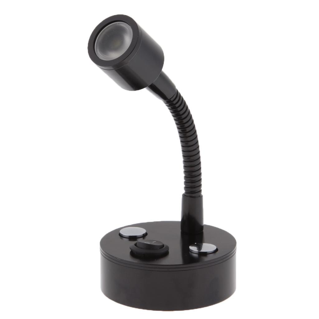 2pcs 1W 12V LED Flexible Gooseneck Reading Light with Switch - /Marine/RV