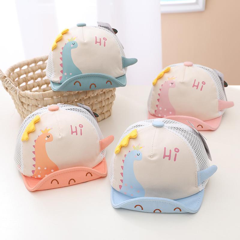 Mũ lưỡi trai họa tiết khủng long hoạt hình dễ thương cho bé từ 0-2 tuổi
