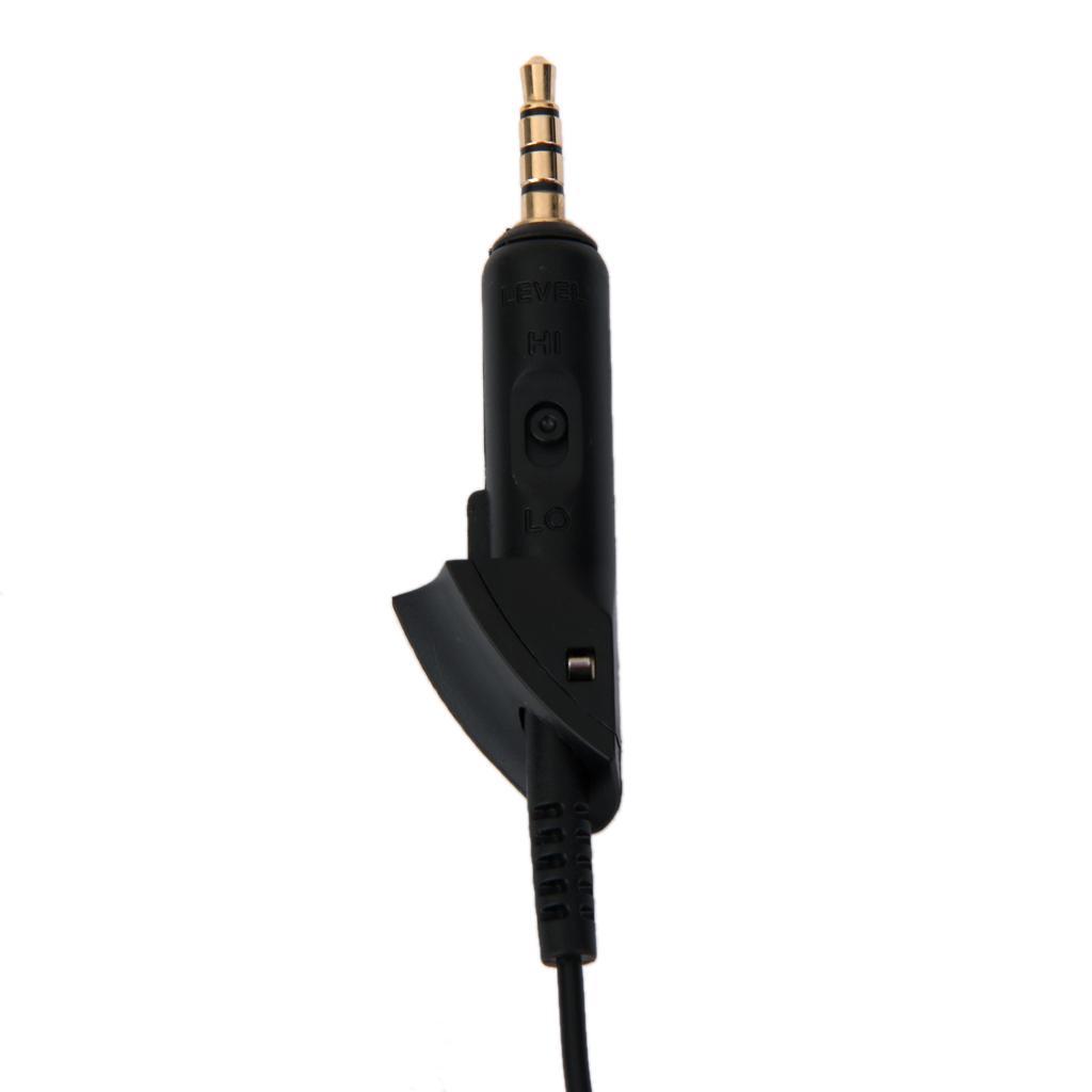Generic 3.5mm Replacement Extension Audio Cable Cord for QC2 QC15 Headphone With Microphone
