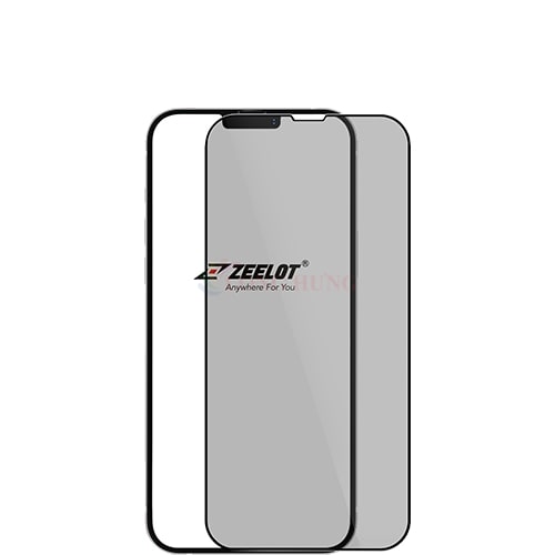 Dán màn hình cường lực Full viền chống nhìn trộm Zeelot dành cho iPhone 15 Pro Max/15 Pro/15 Plus/15/14/13/12/11 - Hàng chính hãng