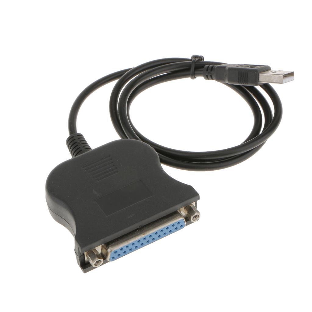 1Piece USB Parallel Printer Cable DB 25 LPT Connector adapter Wire