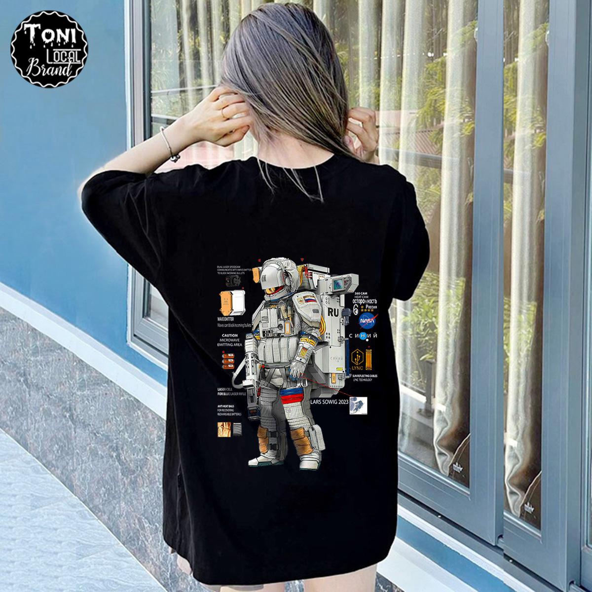 Áo Thun Tay Lỡ Local Brand NASA Cotton 100 form rộng nam nữ Unisex