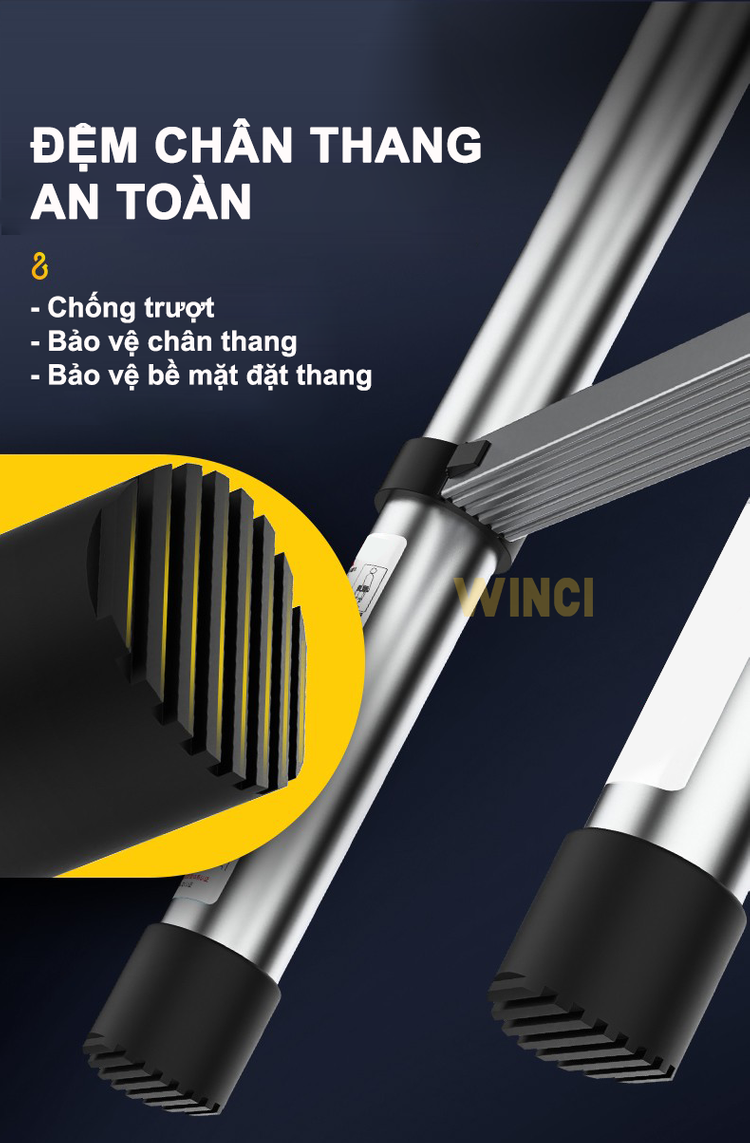 Thang rút đơn Inox 316 chính hãng Winci, WIN-TRX, tải trọng tối đa 500 kg, Hàng chính hãng