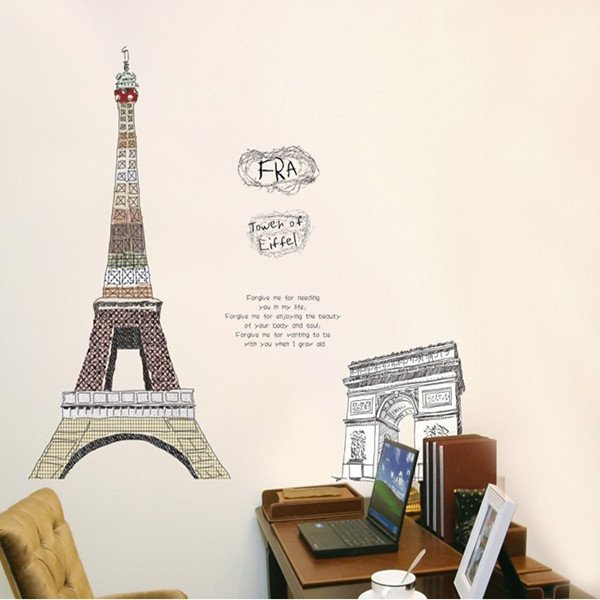 Decal dán tường Paris tráng lệ - trang trí sang trọng