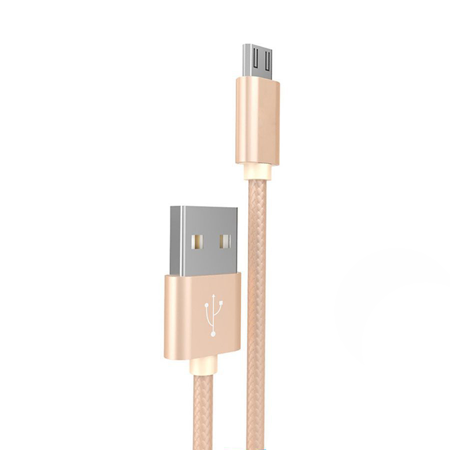 Cáp Sạc Micro USB 2m Bọc Dù (Màu Sắc Ngẫu Nhiên)