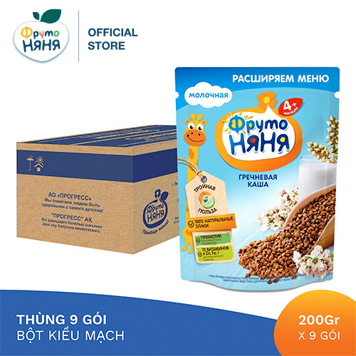 Thùng 9 Gói Bột kiều mạch Fruto Nyanya 200g