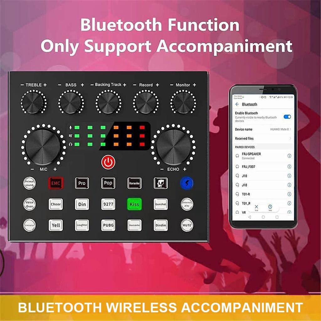 Card âm thanh v8s, sound card v8s mới, bộ chuyển đổi âm thanh ngoài bluetooth5.0