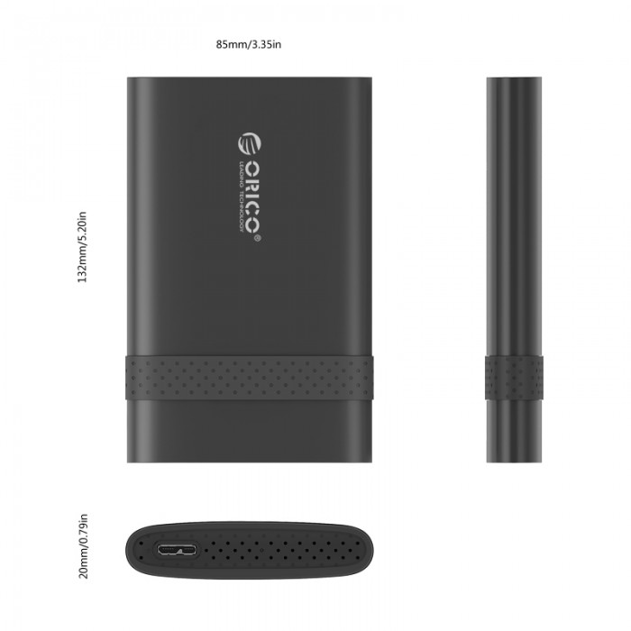 Box đựng ổ cứng 2.5&quot; ORICO 2538U3 cổng USB 3.0 - Hàng Chính Hãng