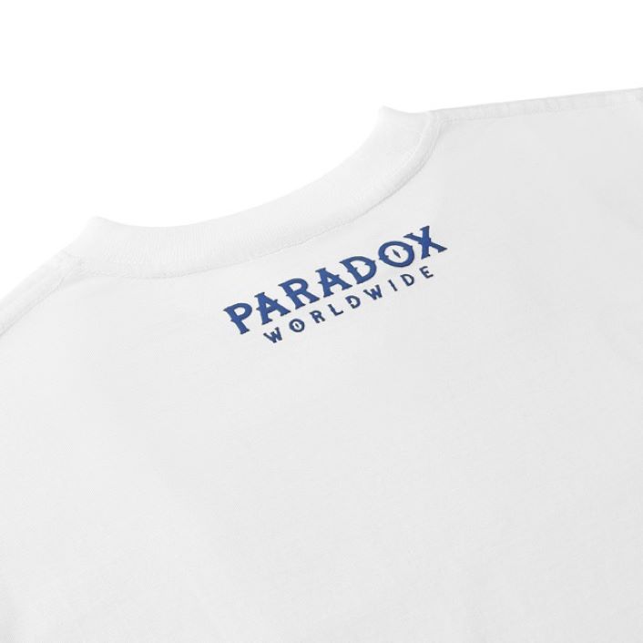 Áo thun form rộng Paradox tay lỡ - Unisex - In hình - VERTICAL EMBOSSING TEE - Đen, Trắng