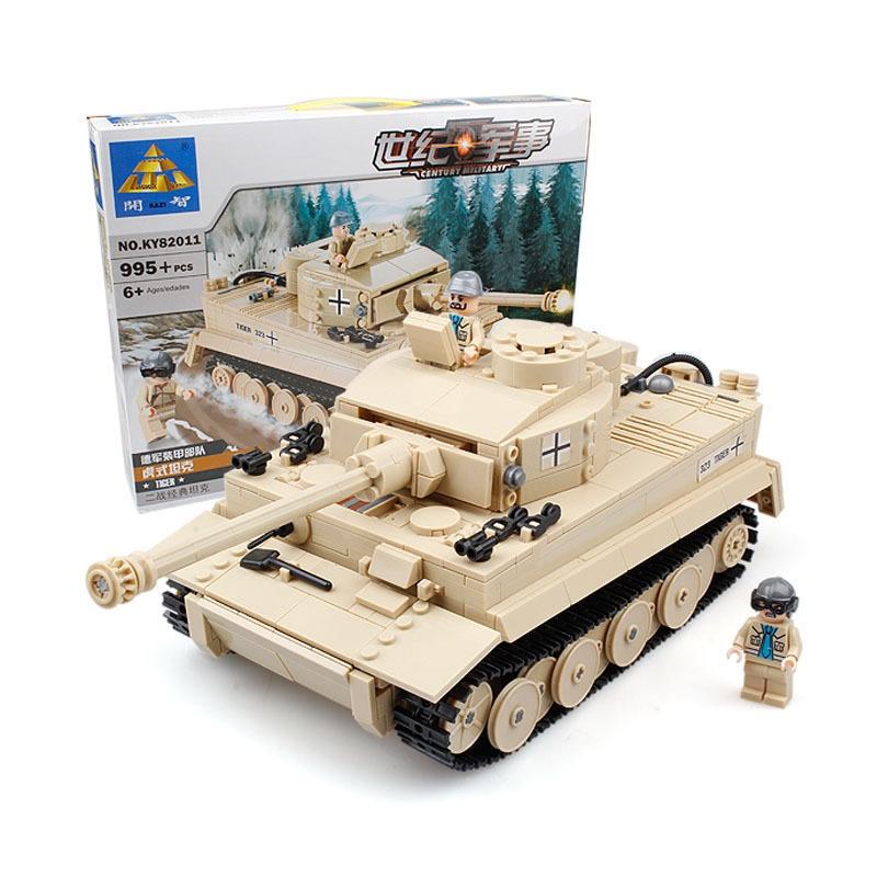 Đồ chơi Lắp Ráp Xe Tank Đức Thế chiến II - War Tank Kazi 82011 - Xếp hình thông minh - Mô hình trí tuệ