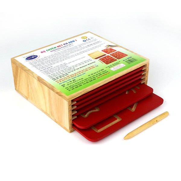 Đồ Chơi Bộ Luyện Nét Cơ Bản 1 , Giúp Bé Thông Minh Hơn , Chất Liệu Gỗ ,An Toàn Cho Bé, Hàng Việt Nam Chất Lượng Cao