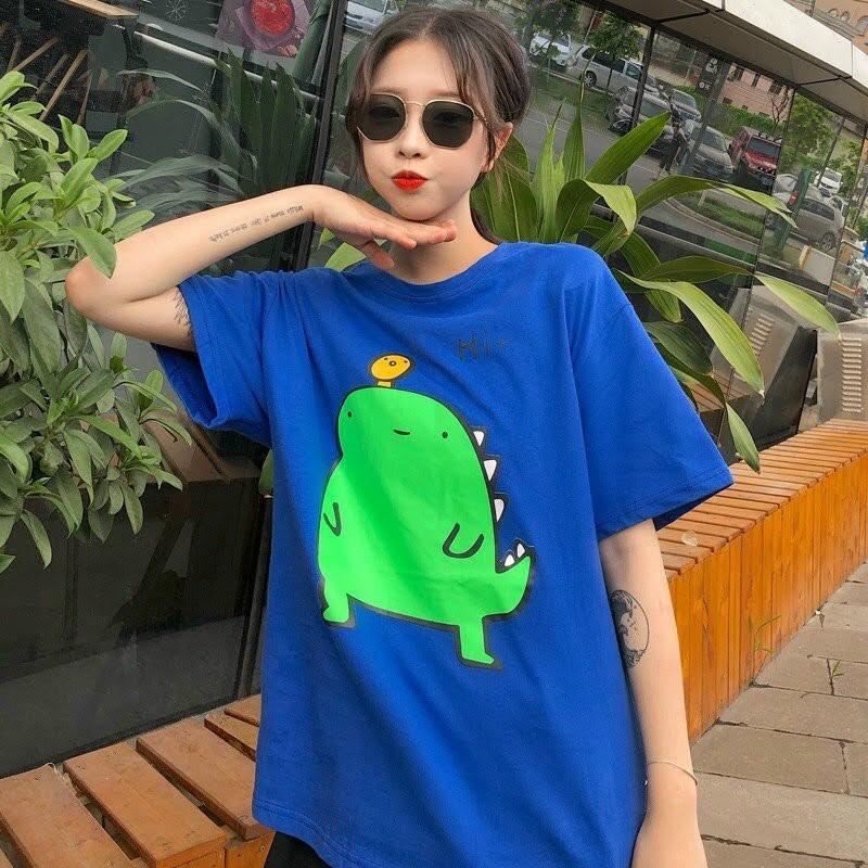 Áo Thun Tay Lỡ Unisex KHỦNG LONG Form <70kg