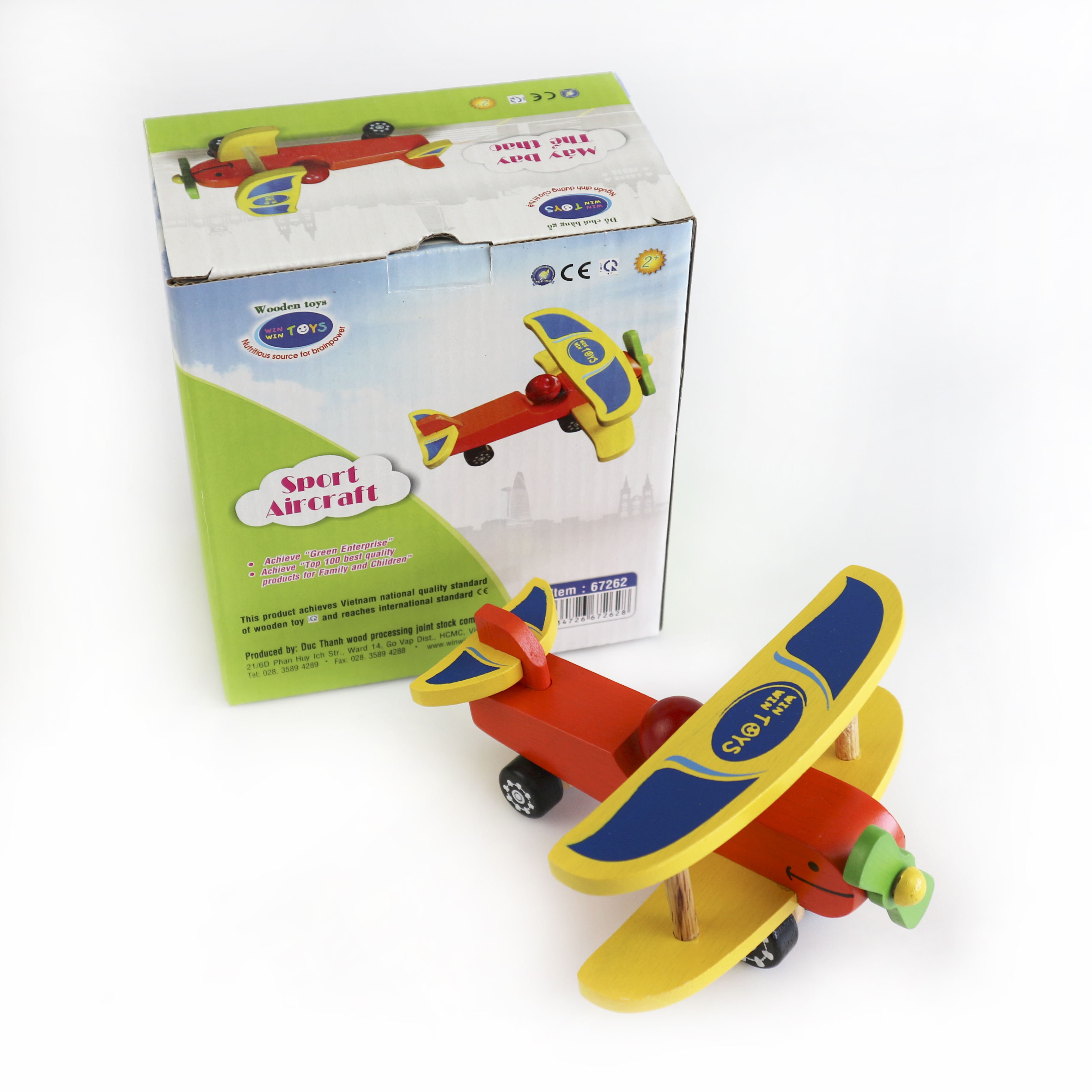 Đồ chơi mô hình xe, Máy bay thể thao - Đồ chơi gỗ Winwintoys