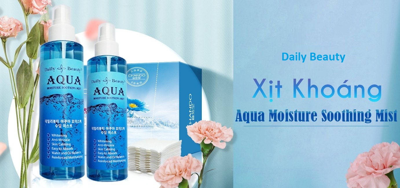 Combo 8 hộp Xịt khoáng Daily Beauty Aqua Moisture Soothing Mist xuất xứ Hàn Quốc