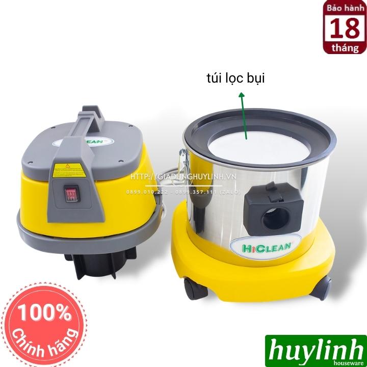 Máy hút bụi công nghiệp khô và ướt Hiclean HC15 - Dung tích 15 lít - Công suất 1200W - Hàng chính hãng