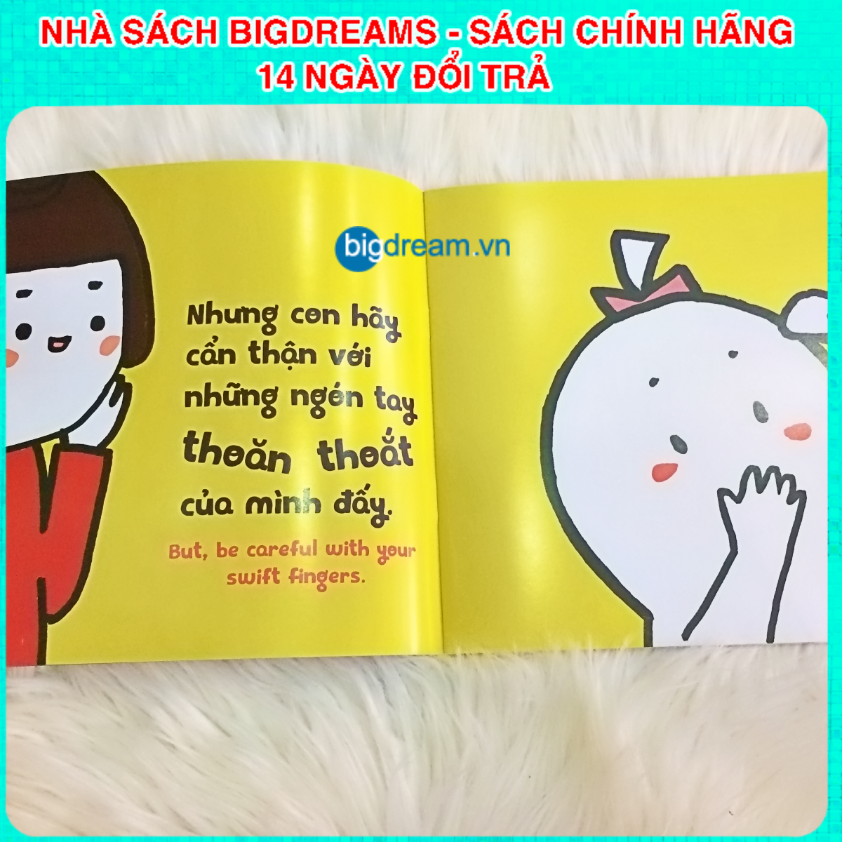 BẢN MỚI SONG NGỮ Miu Bé Nhỏ - Đừng Mút Tay Nhé! P1 Ehon Kĩ Năng Sống Cho Bé 1-6 Tuổi Miu miu tự lập hiểu chuyện